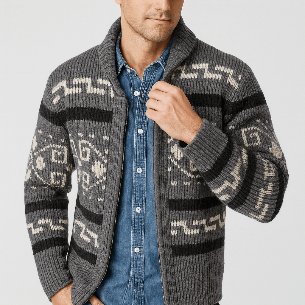 Adam | Cozy Wool Zip-Up Cardigan for Men