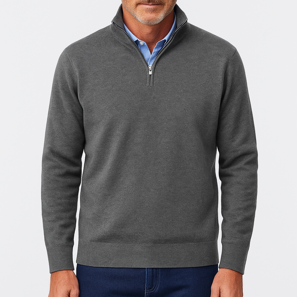 Matt | Zip Collar Cozy Knit Sweater
