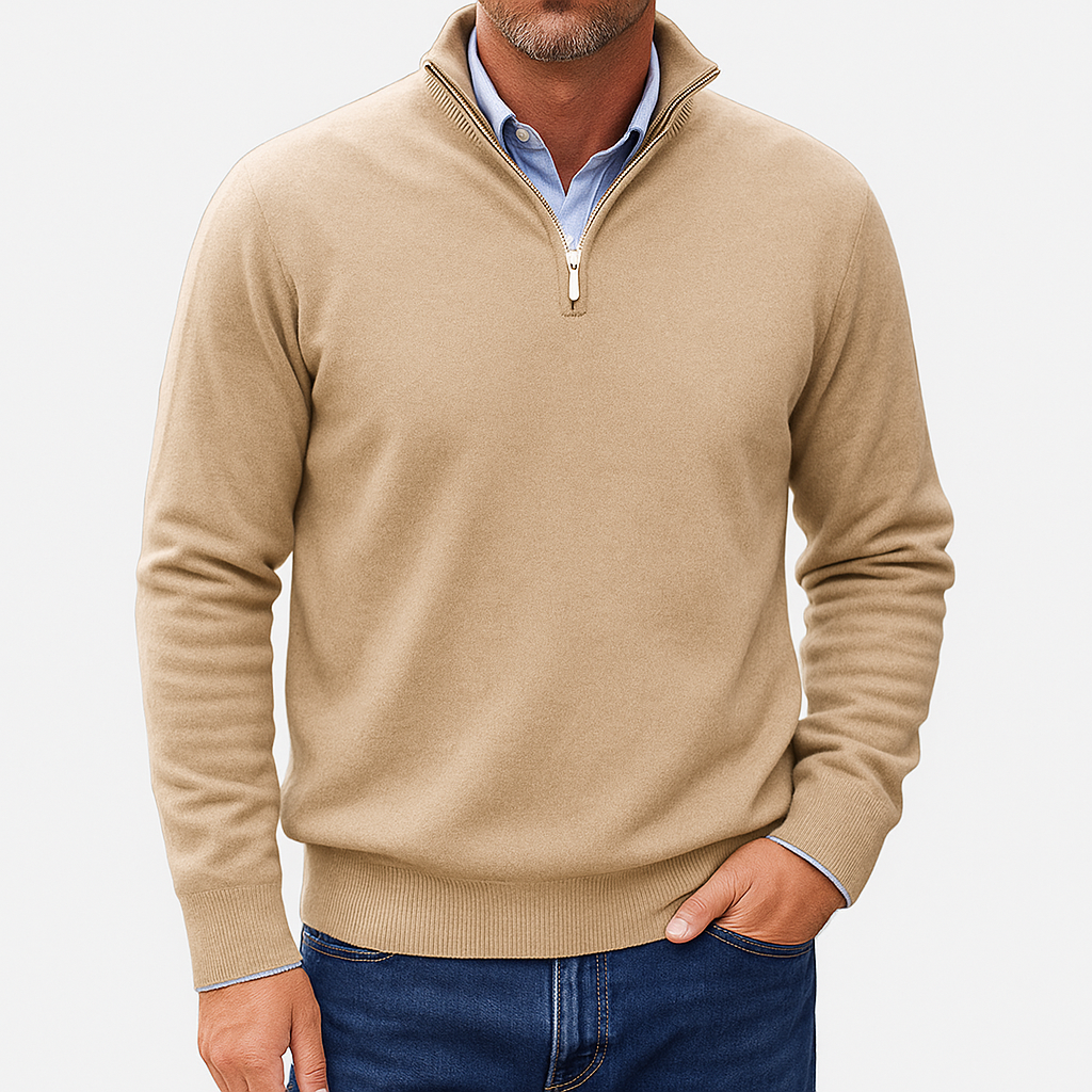 Matt | Zip Collar Cozy Knit Sweater
