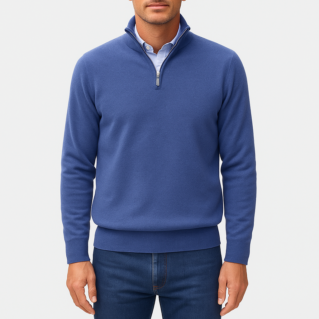 Matt | Zip Collar Cozy Knit Sweater