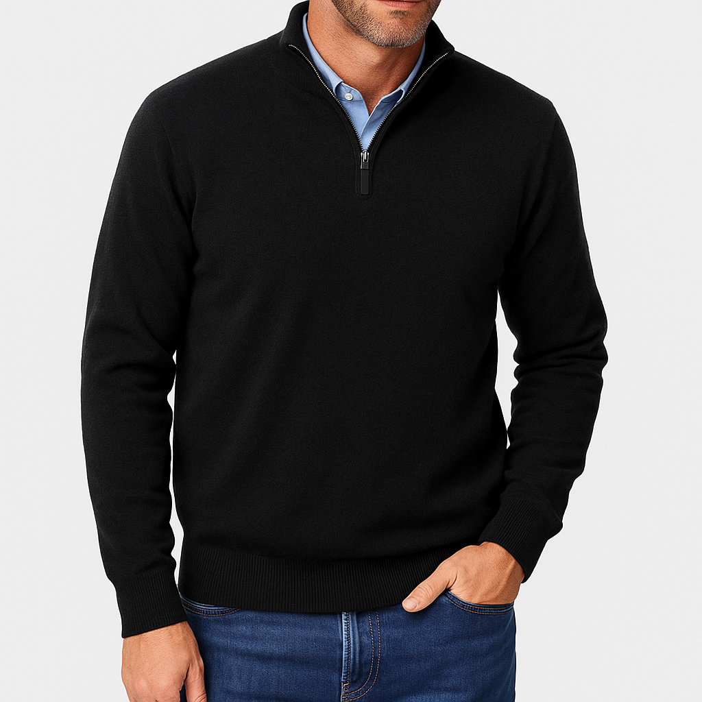 Matt | Zip Collar Cozy Knit Sweater