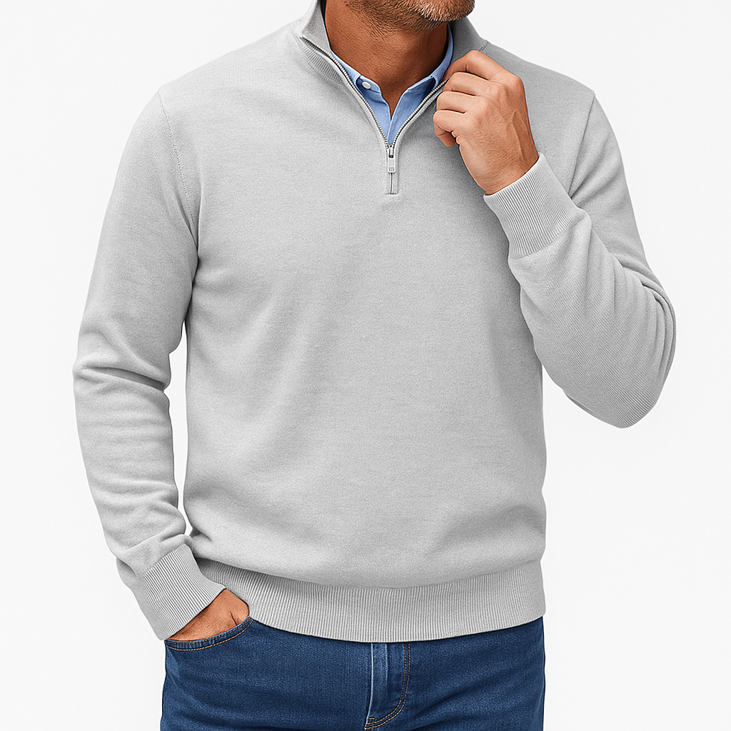 Matt | Zip Collar Cozy Knit Sweater