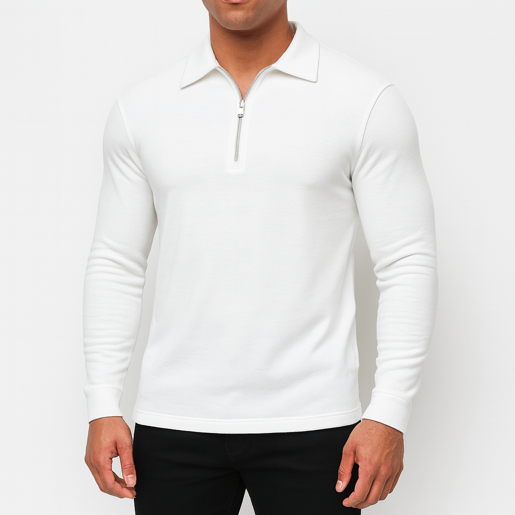 Josh | Zippered Polo Knit Sweater for Men