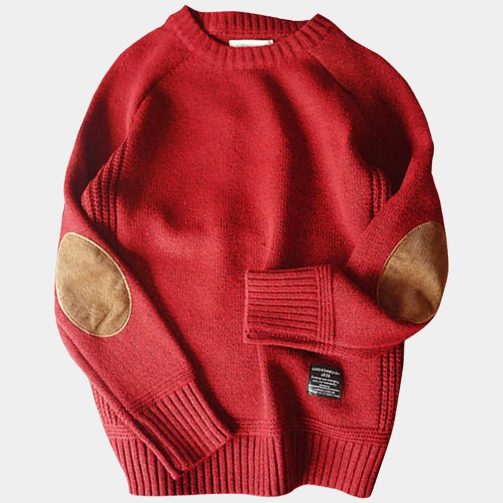 Archer | Men’s Crewneck Sweater with Elbow Patches