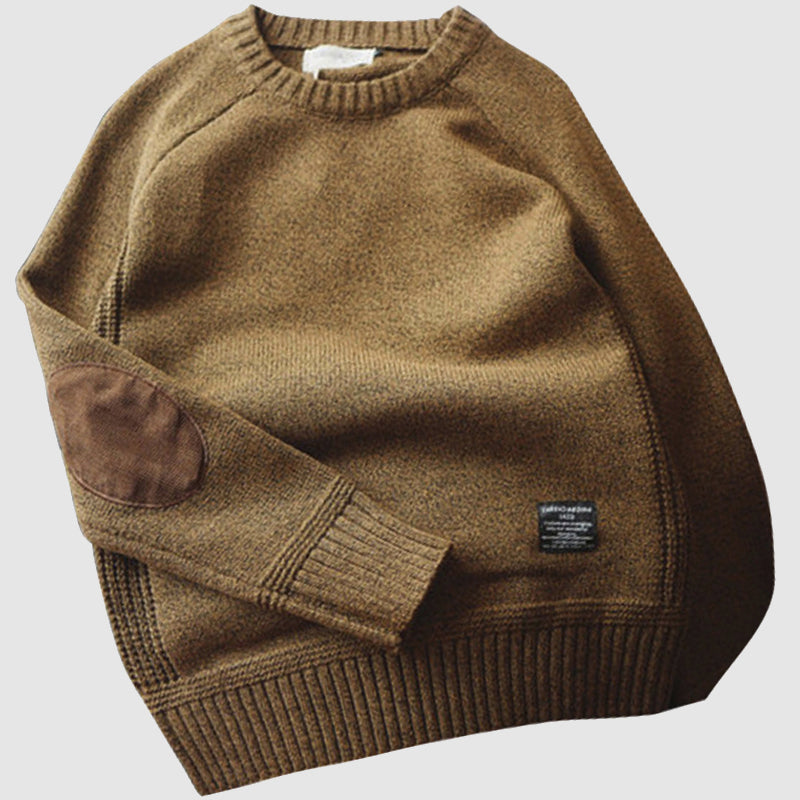 Archer | Men’s Crewneck Sweater with Elbow Patches