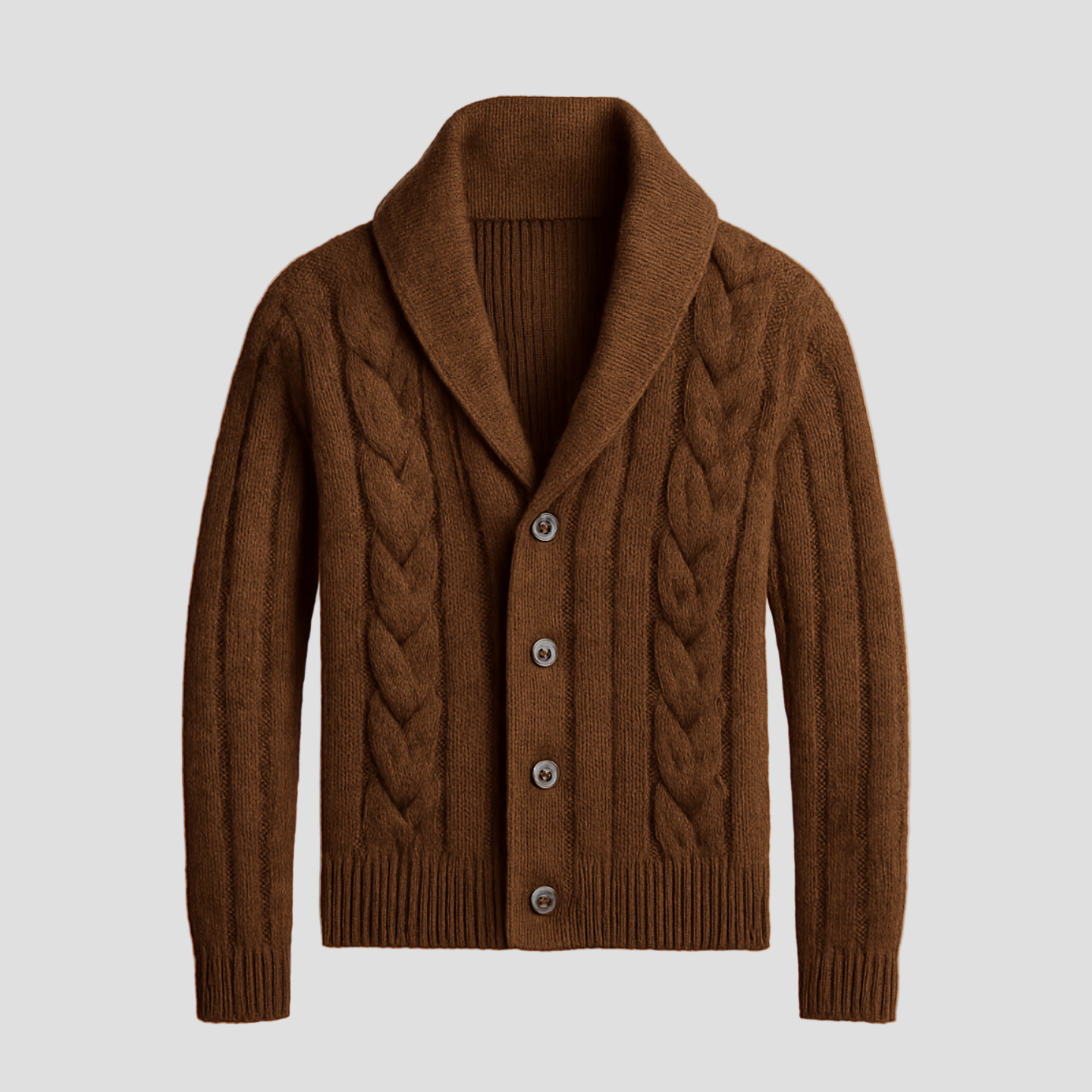 Bennett | Cable Knit Shawl Cardigan Sweater