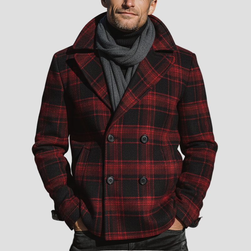 Holden | Plaid Wool Short Coat