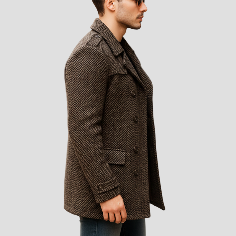 Dorian | Dark Brown Wool Coat