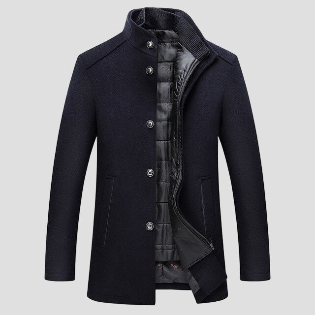 Colton | Men's Quilted Stand Collar Coat