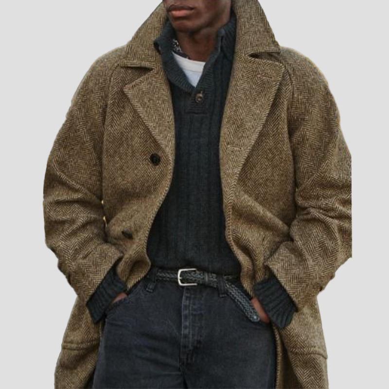 Nash | Vintage Herringbone Mid-Length Suit Coat