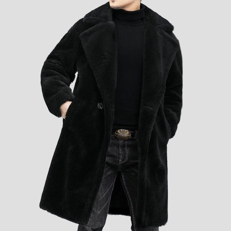 Camden | Warm Solid Color Teddy Plush Long Coat