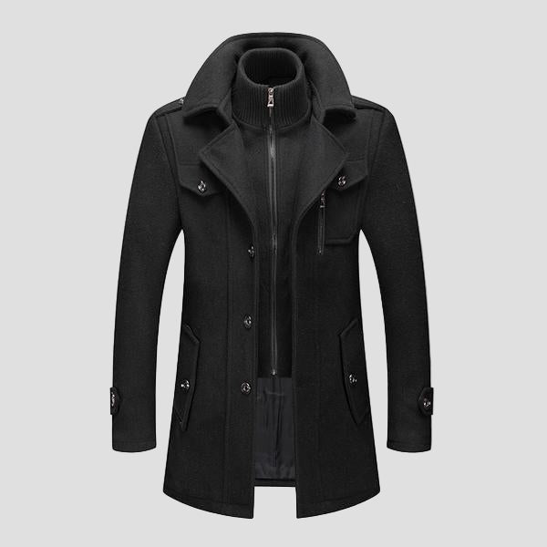 Ryder | Retro Double Collar Woolen Coat