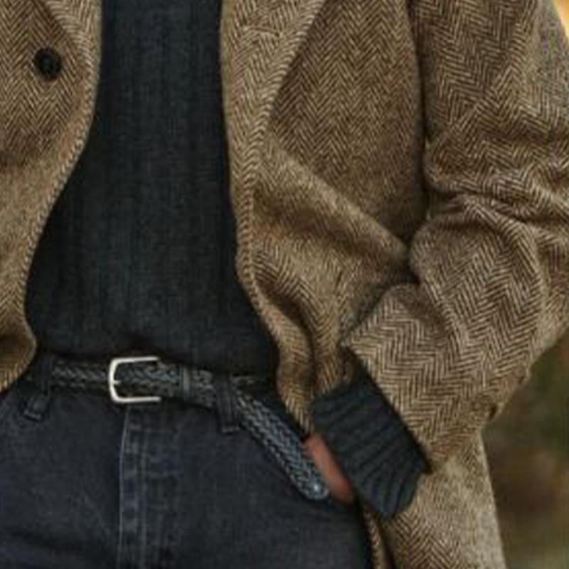 Nash | Vintage Herringbone Mid-Length Suit Coat