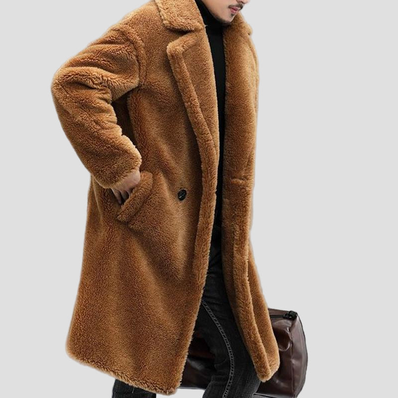 Camden | Warm Solid Color Teddy Plush Long Coat