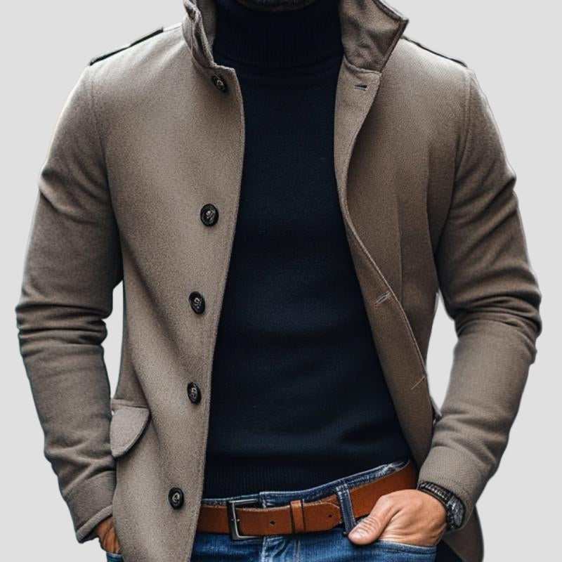 Parker | Casual Wool Blend Lapel Single-Breasted Short Coat