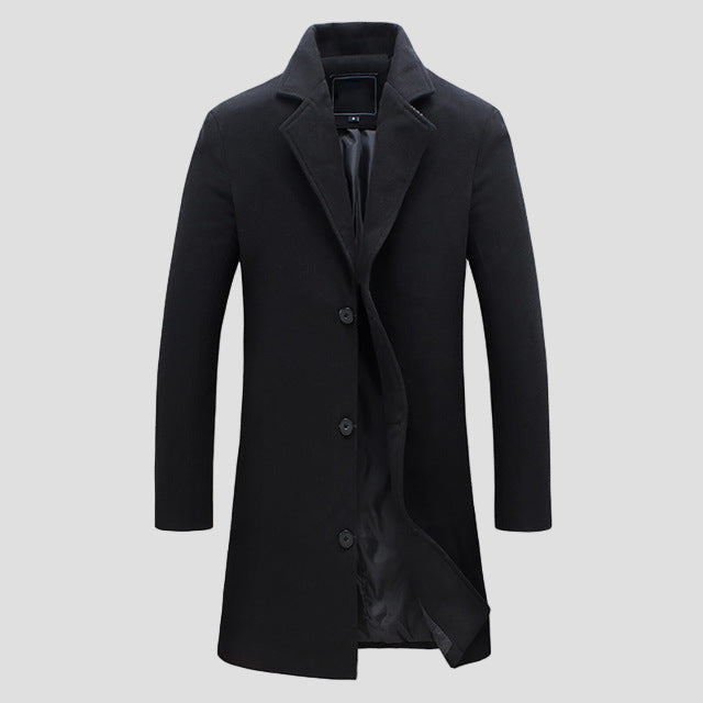 Ezra | Men's Notch Lapel Single-Breasted Coat