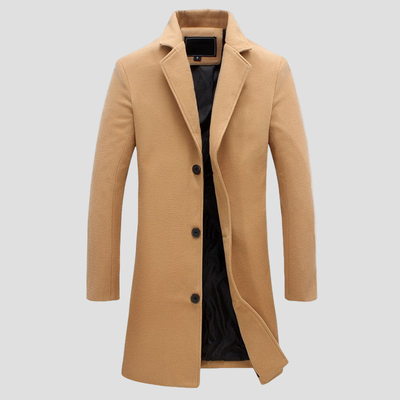 Ezra | Men's Notch Lapel Single-Breasted Coat