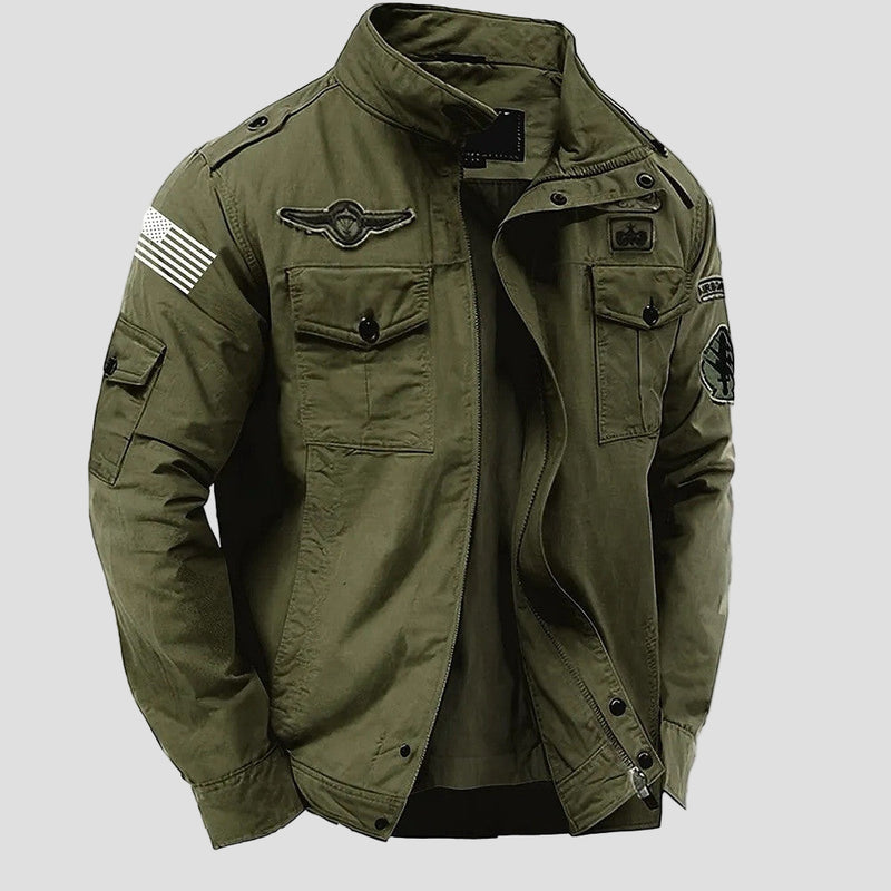 Jasper | Men's Cotton Embroidered Military Jacket