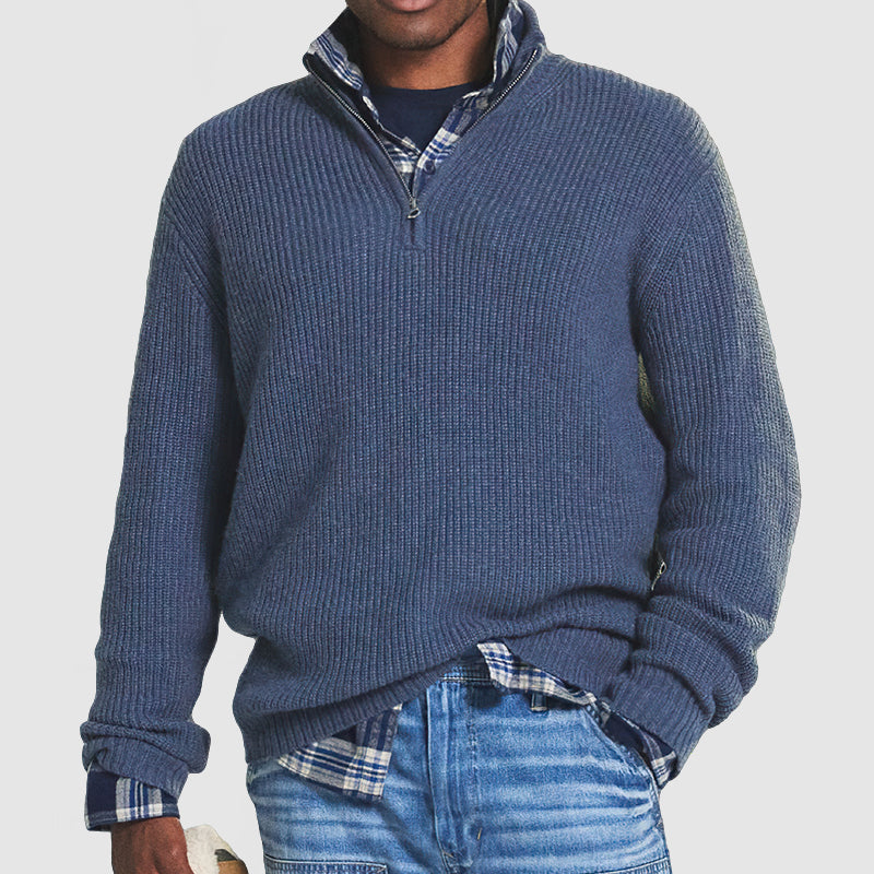 Declan | Business-Casual Cashmere Sweater with Zipper