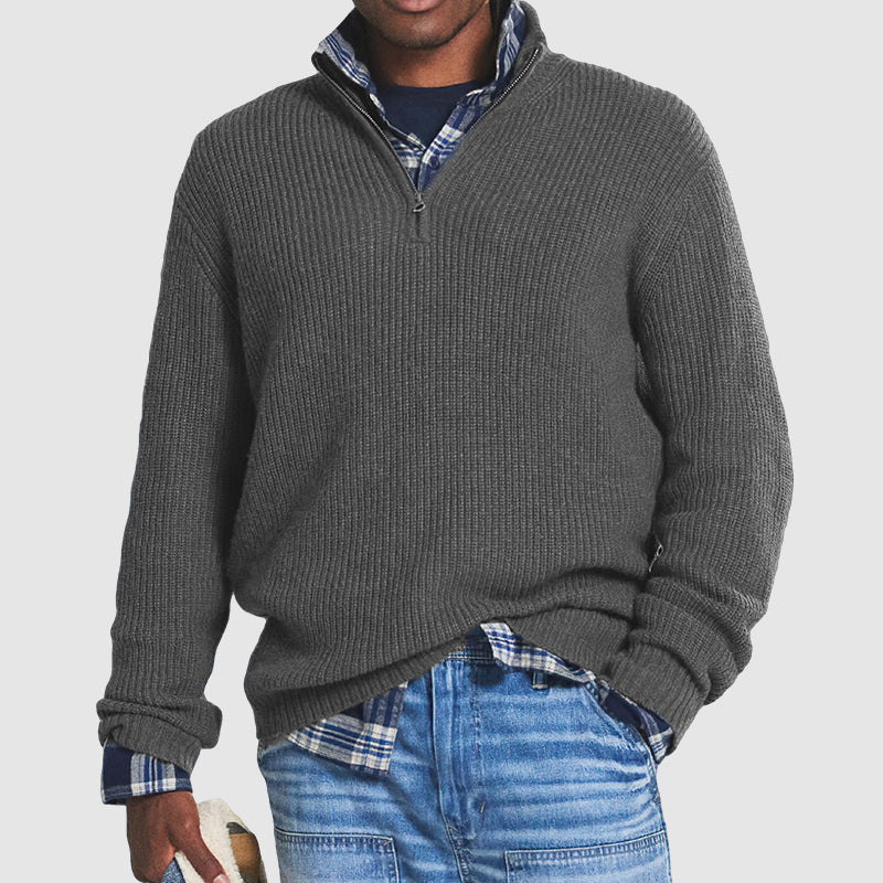 Declan | Business-Casual Cashmere Sweater with Zipper