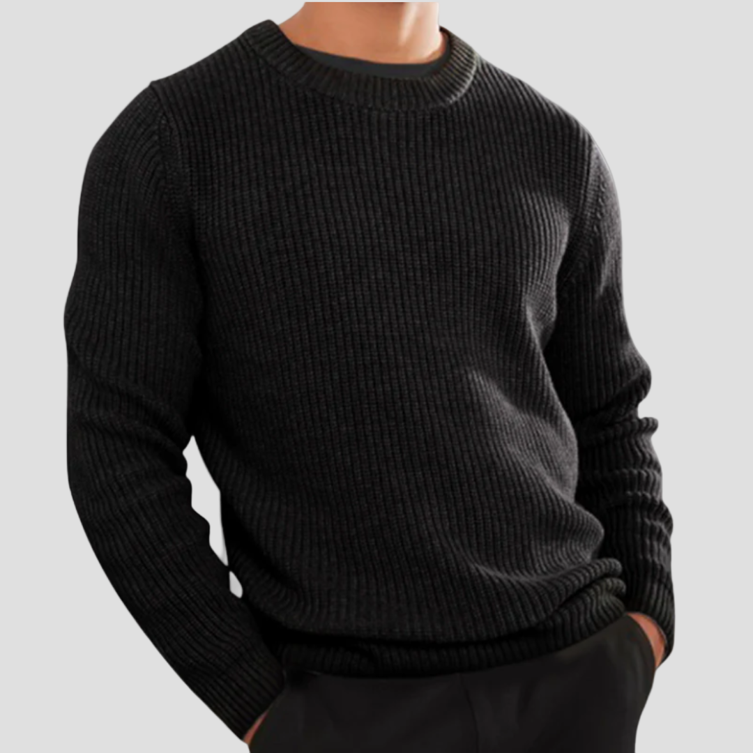 Lane | Men’s Cotton Blend Ribbed Crewneck Sweater