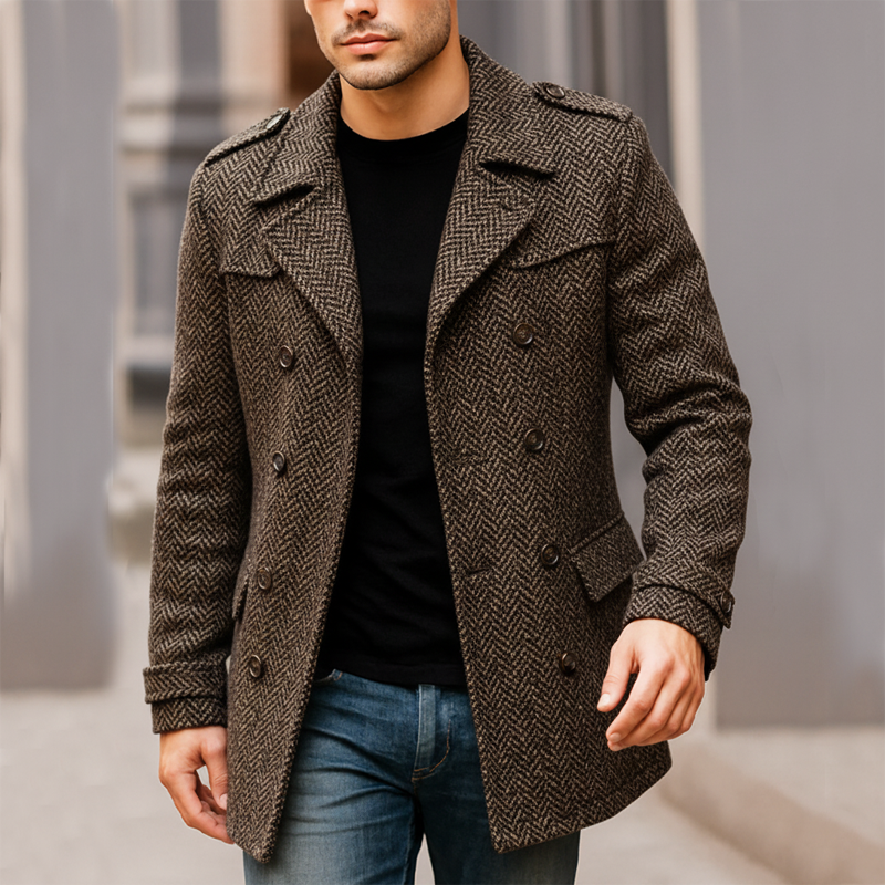 Dorian | Dark Brown Wool Coat