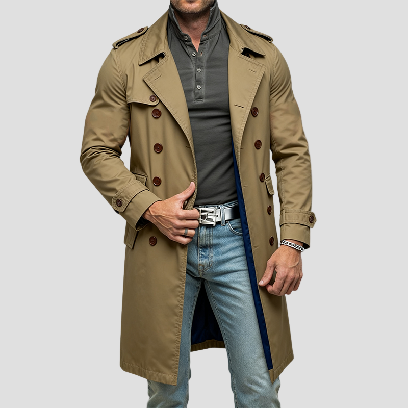 Tristan | Cotton Double-Breasted Coat