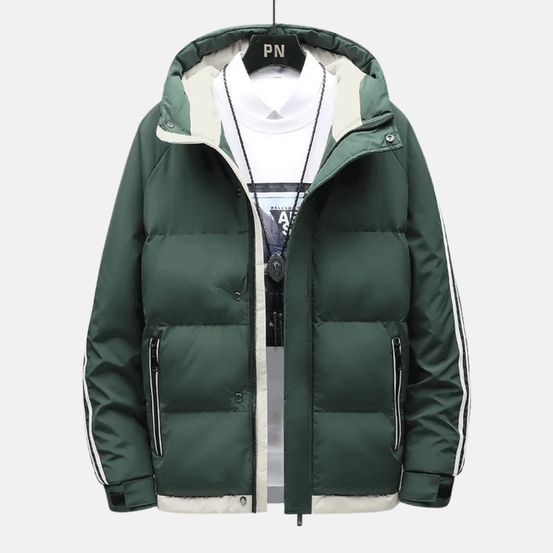 Case | Hip-Length Quilted Puffer Winter Jacket