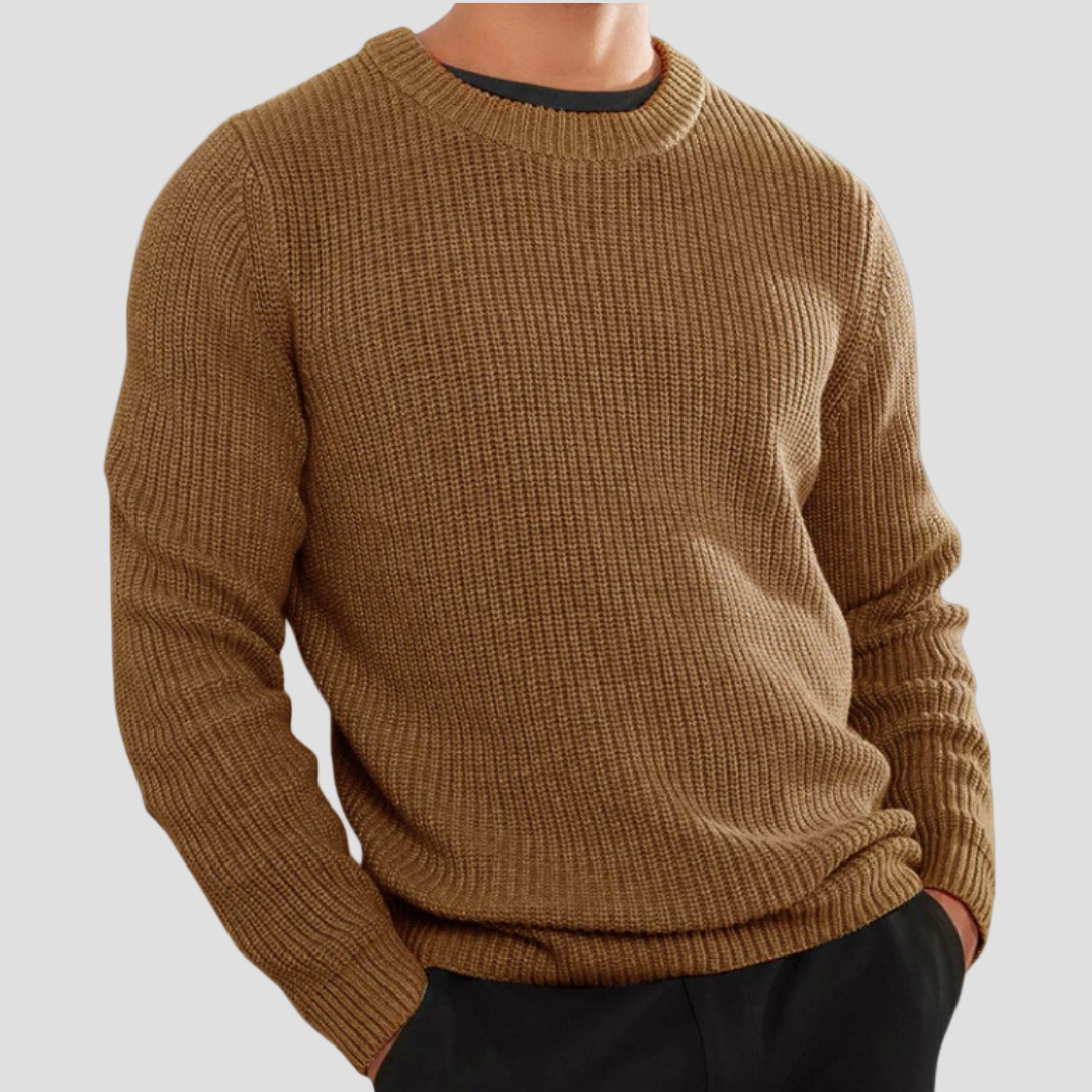 Lane | Men’s Cotton Blend Ribbed Crewneck Sweater