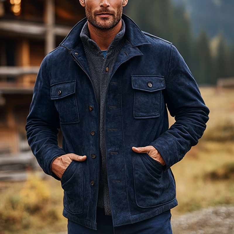 Spencer | Vintage Suede Lapel Coat