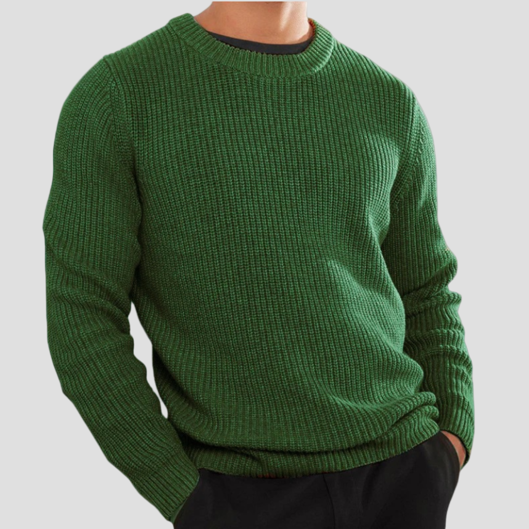 Lane | Men’s Cotton Blend Ribbed Crewneck Sweater