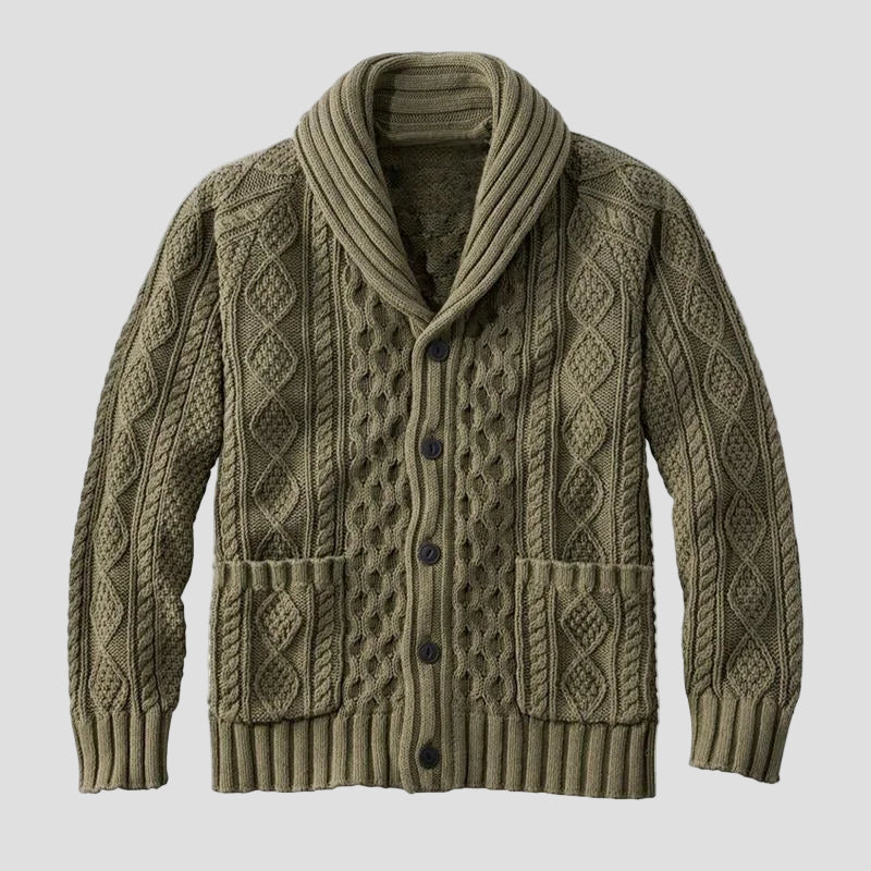 Franklin | Knitted Jacquard Retro Casual Cardigan