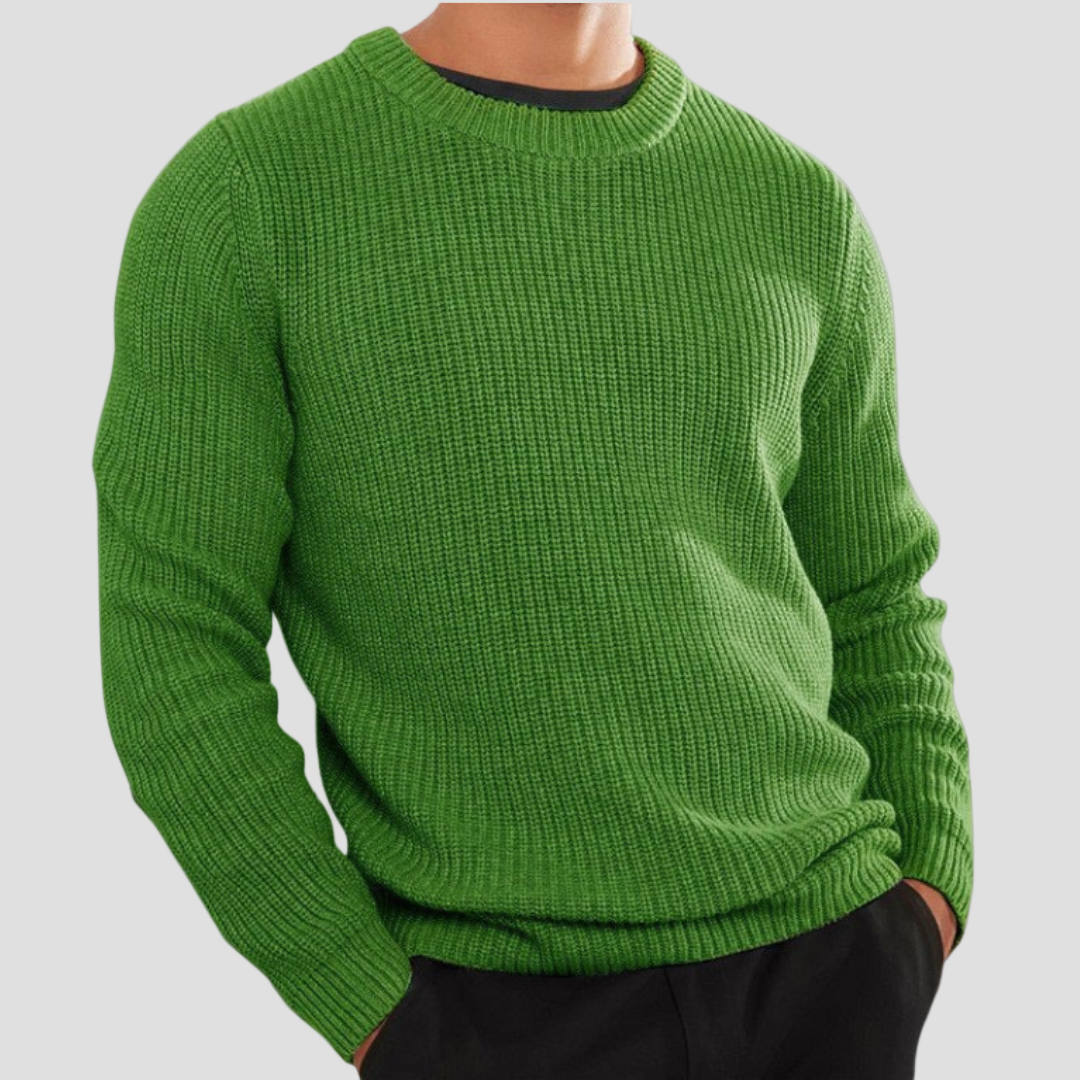 Lane | Men’s Cotton Blend Ribbed Crewneck Sweater