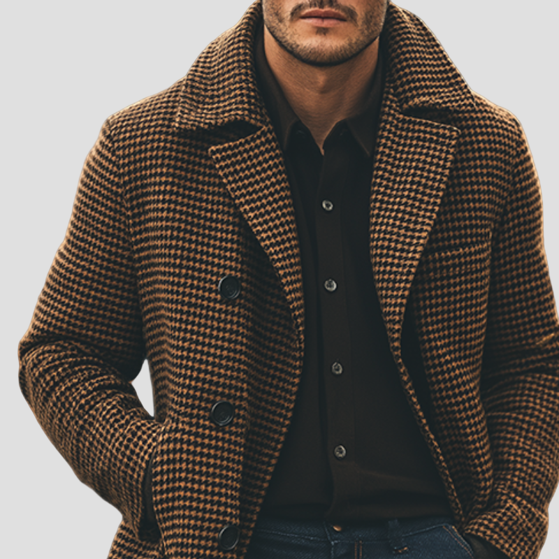 Gunner | Plaid Double-Breasted Coat