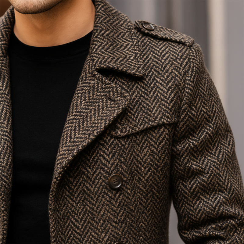 Dorian | Dark Brown Wool Coat