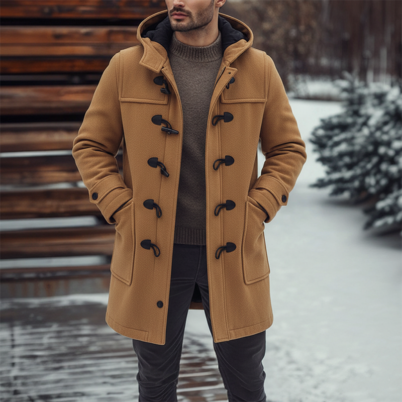 Rocco | Wool Blend Hooded Coat