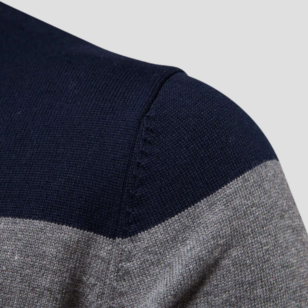 Everest | Striped Quarter Zip Jumper