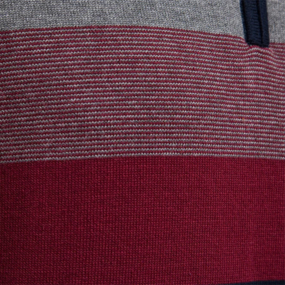 Everest | Striped Quarter Zip Jumper