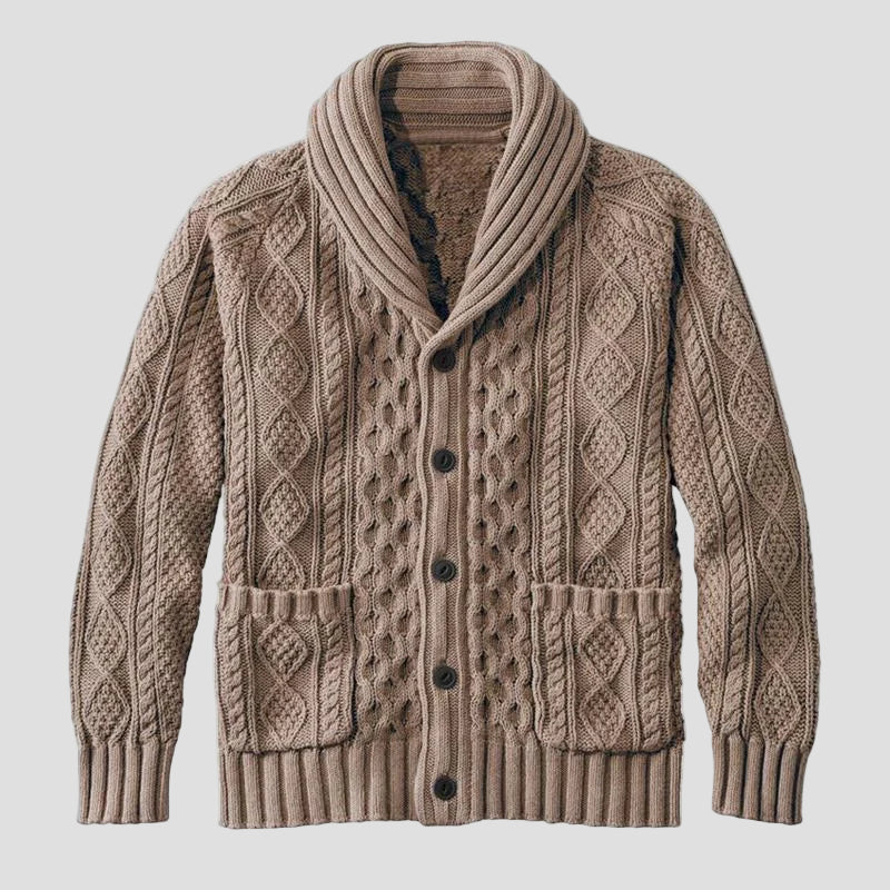 Franklin | Knitted Jacquard Retro Casual Cardigan
