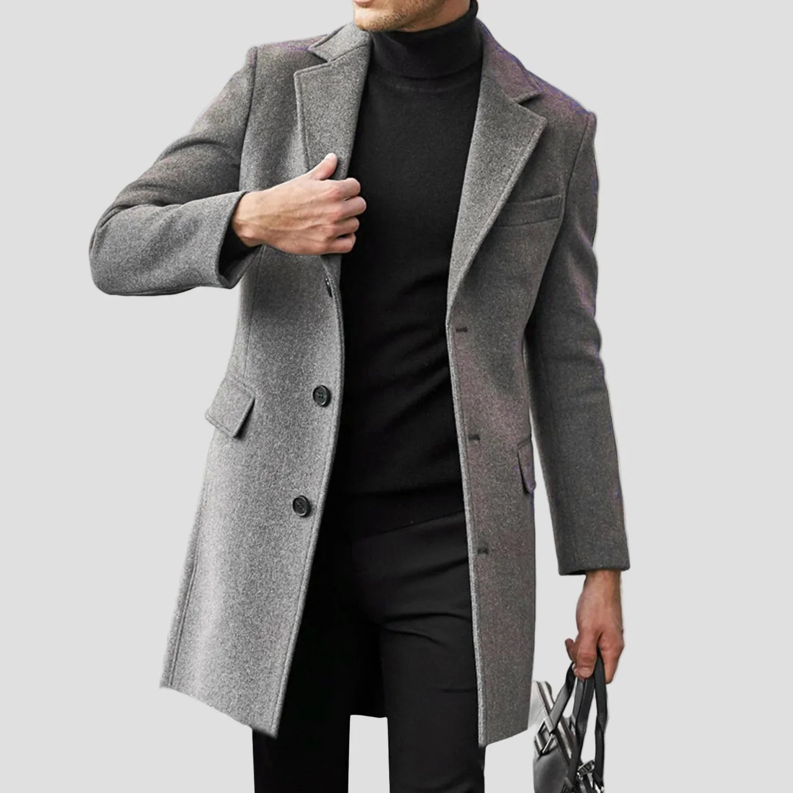 Alec | Men's Single-Breasted Notch Lapel Coat