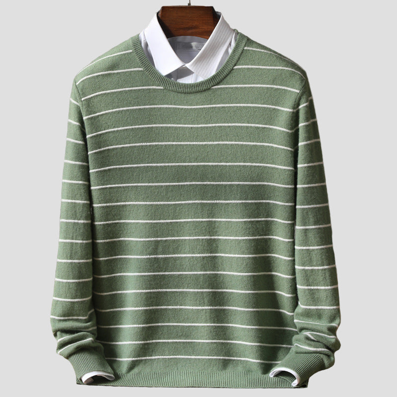 Damon | Men’s Classic Striped Crewneck Sweater