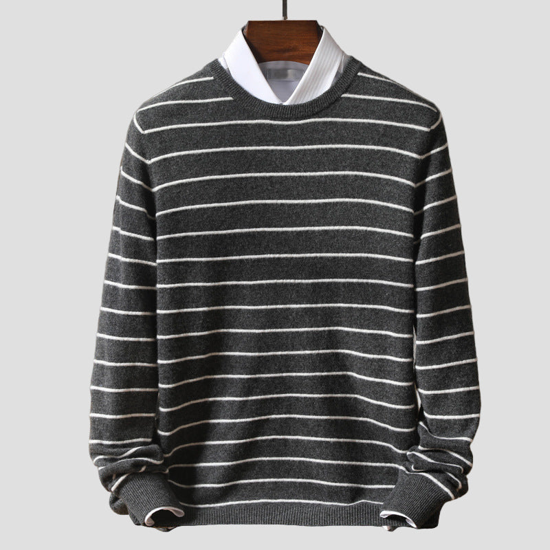 Damon | Men’s Classic Striped Crewneck Sweater