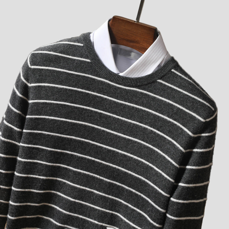 Damon | Men’s Classic Striped Crewneck Sweater