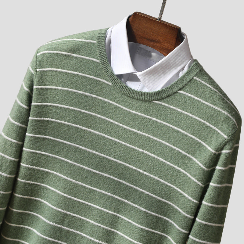 Damon | Men’s Classic Striped Crewneck Sweater