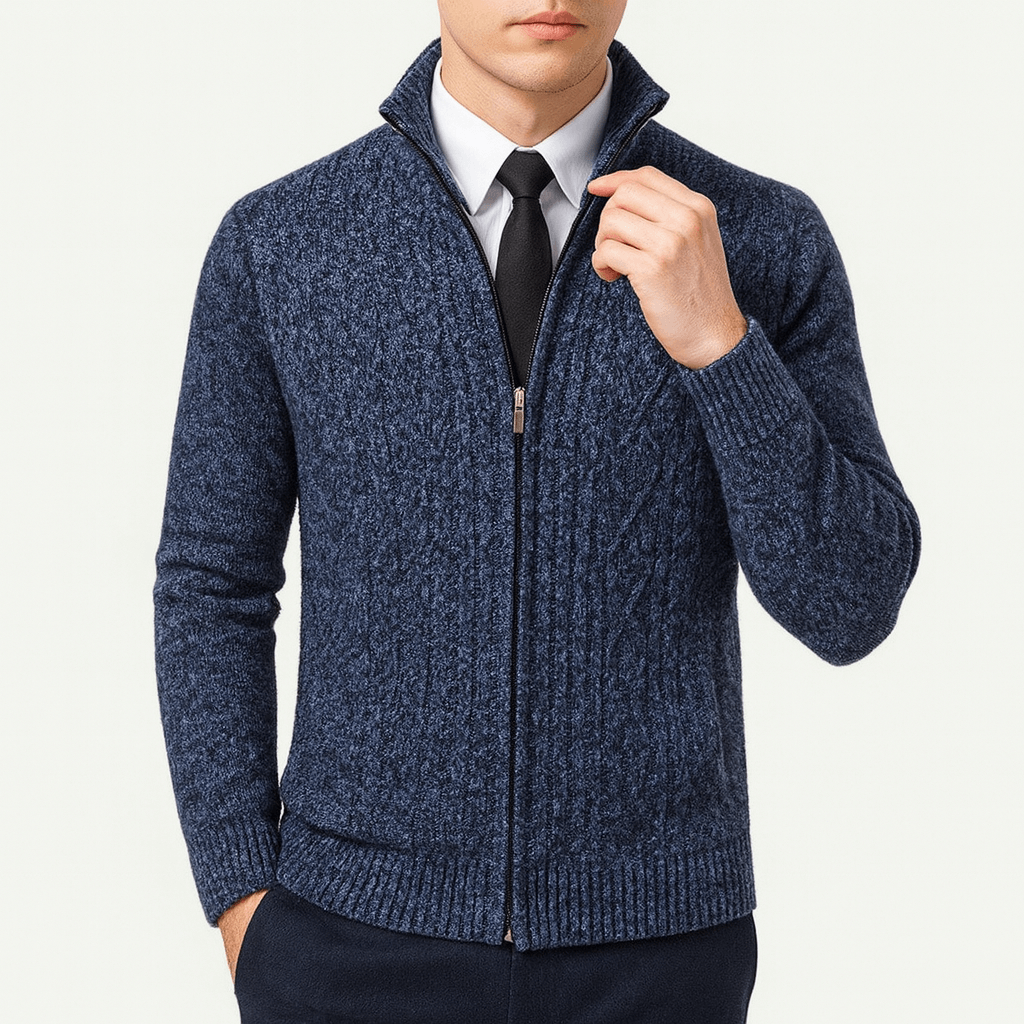 Chris | Cable-Knit Zip Cardigan for Men
