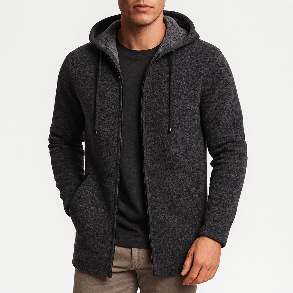Luke | Chenille Hooded Cardigan for Men