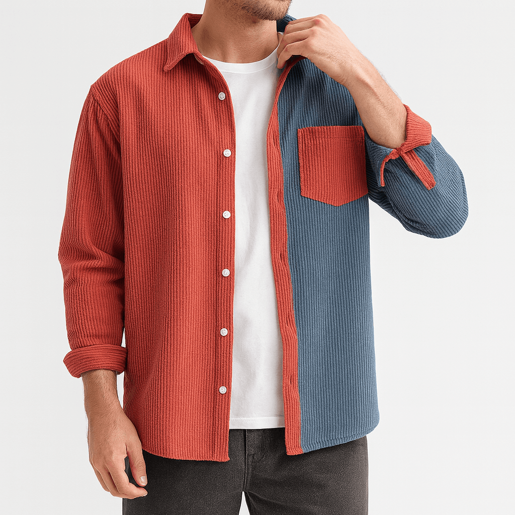 Chris | Corduroy Colorblock Casual Shirt