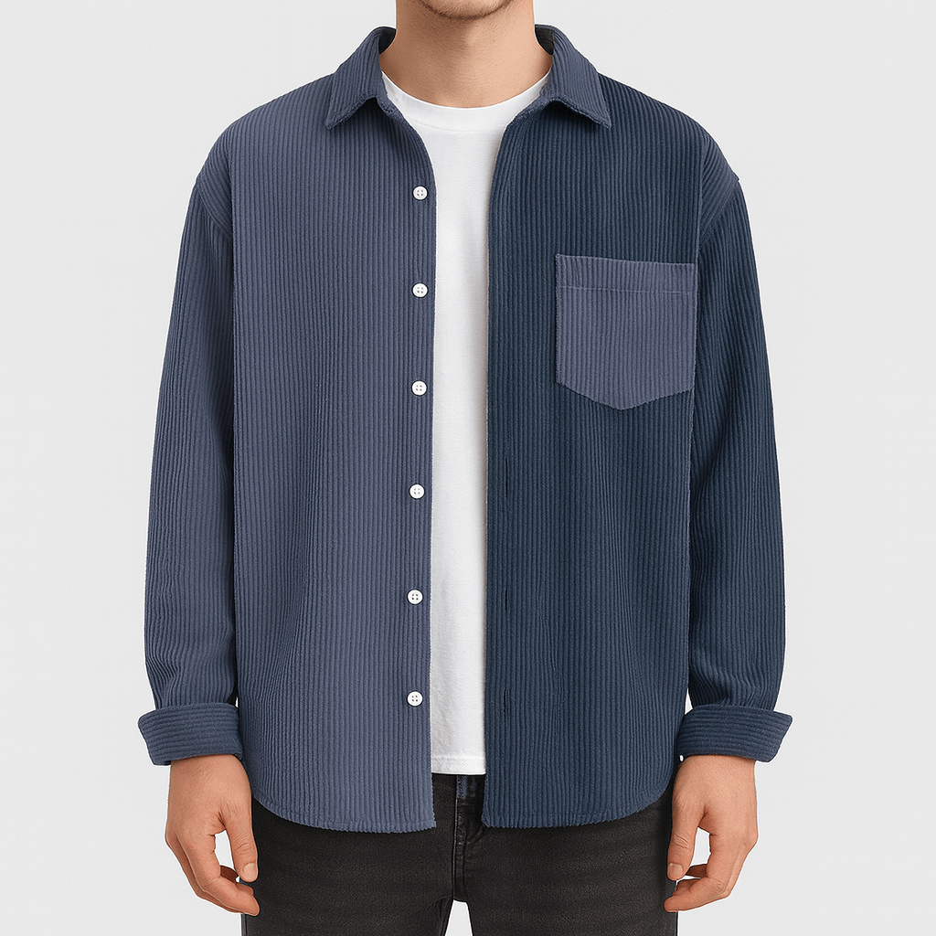 Chris | Corduroy Colorblock Casual Shirt
