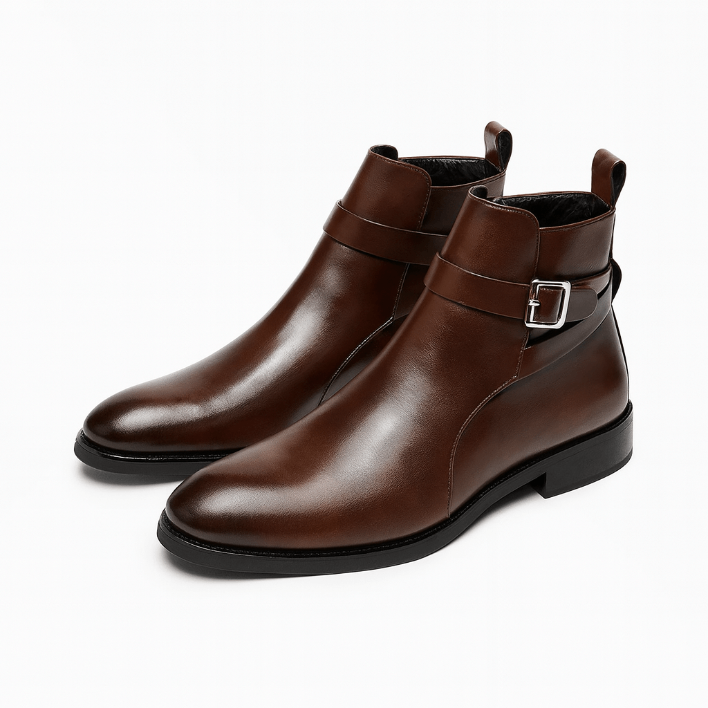 Matt | Executive Leather Zip Boots for Men
