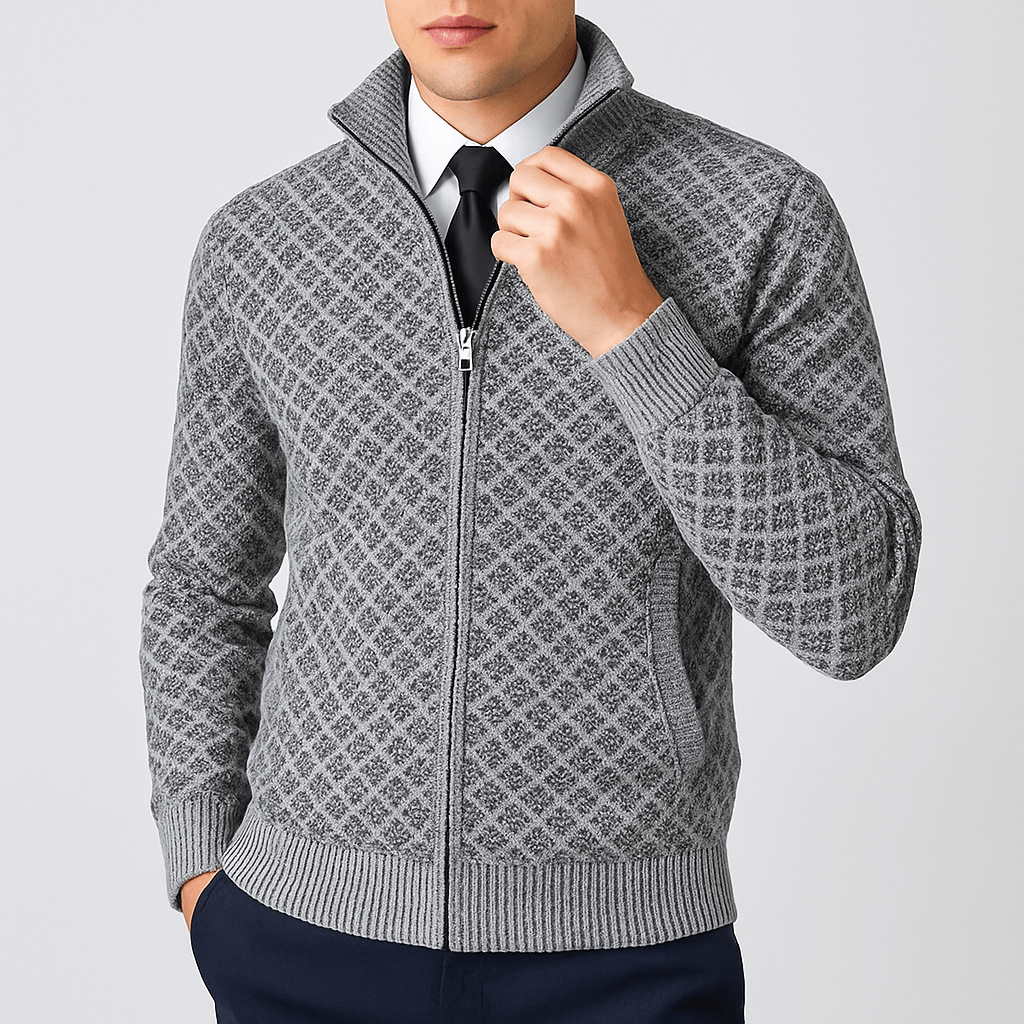 John | Fitted Zip Cardigan for Men